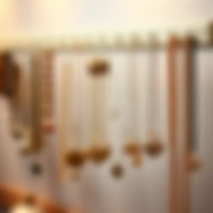 Neatly organized jewelry pieces highlighting individual style