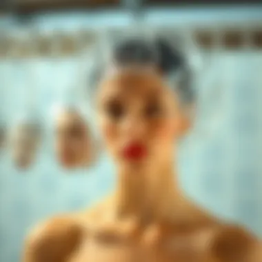 Evolution of Clear Shower Caps Through History Historical display of various designs of clear shower caps over the years.