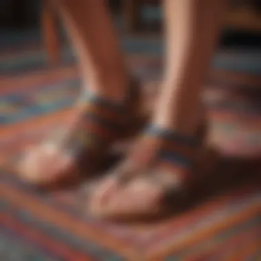 Intricate Craftsmanship of Traditional Huaraches Traditional huarache sandals showcasing intricate weaving