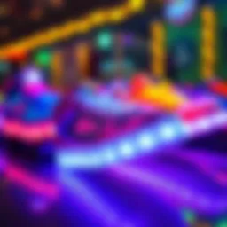 A vibrant display of light-up skate shoes showcasing their unique designs.