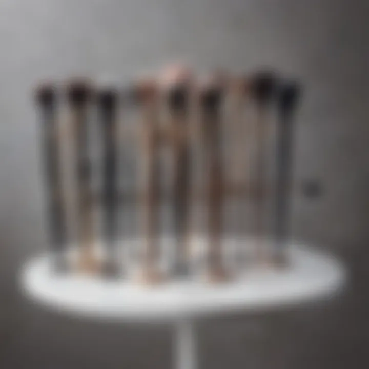 Different styles of makeup brush drying stands showcasing versatility in design.