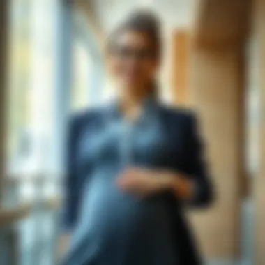 Stylish maternity attire suitable for professional settings