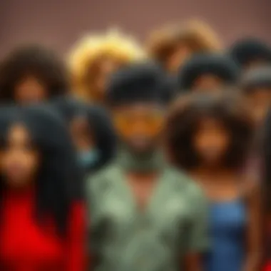 Celebrating Diversity with Nappy Wigs Diverse group of individuals proudly wearing nappy wigs in various styles