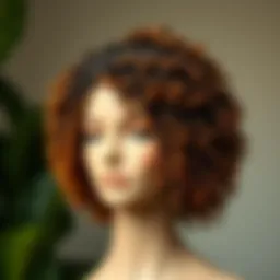 Luxurious nappy wig displayed on a mannequin showcasing its natural texture and volume