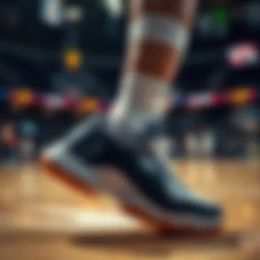 Athlete demonstrating performance benefits of Nike low top sneakers on the court