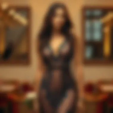 Different styled pairings with the lace panel dress