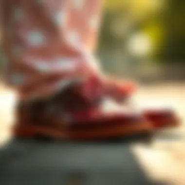 Styling tips showcasing polka dot shoelaces in fashion