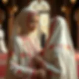 Elegant prayer attire showcasing intricate embroidery