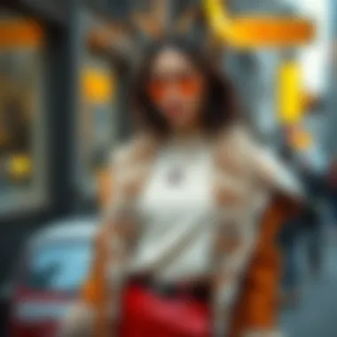 Merging Retro Charm with Contemporary Fashion Contemporary outfit featuring retro fox elements