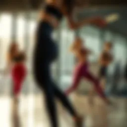 Dynamic display of shapewear workout pants showcasing flexibility and fit.