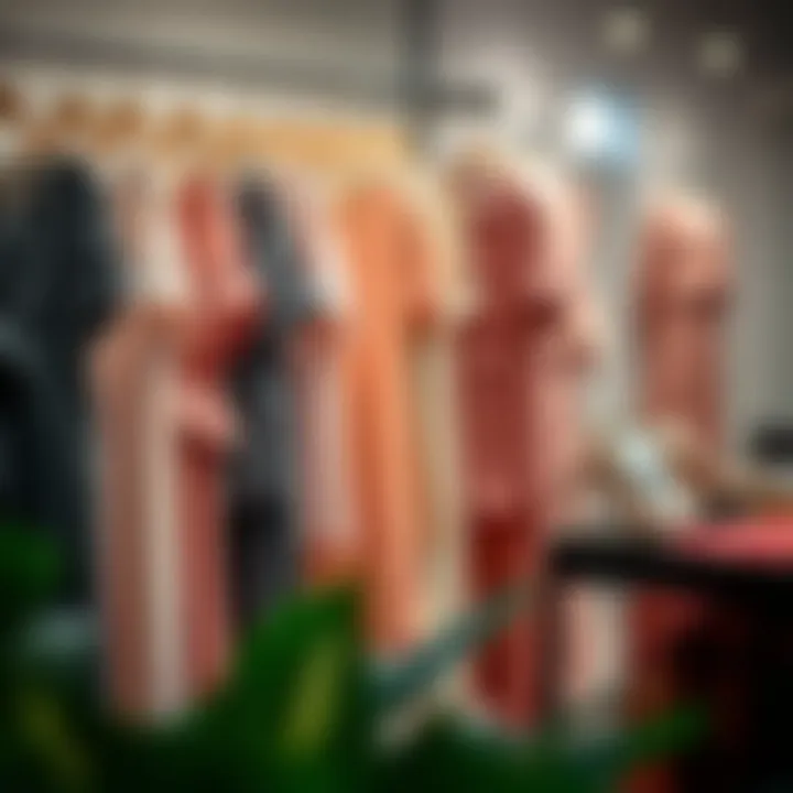 Styles of Silk Pajamas Various styles of silk pajamas displayed in a boutique