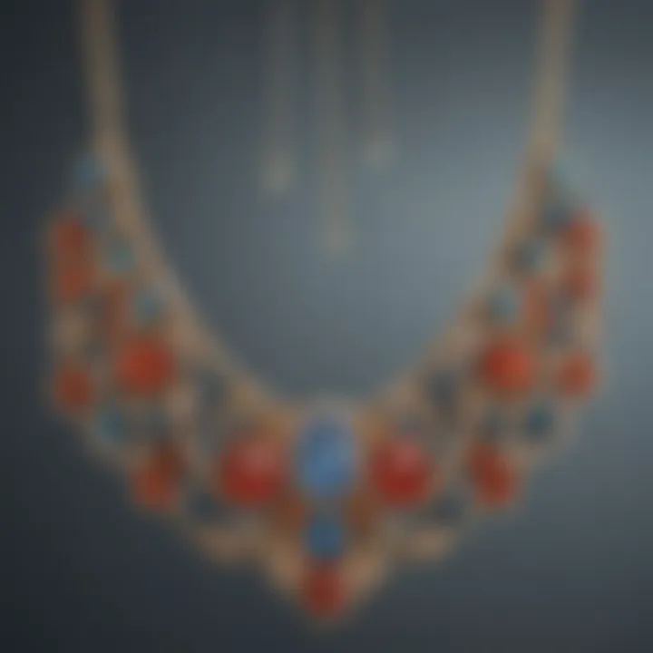 Variety of materials used in modern necklace designs