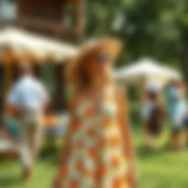 Sundress styled for a casual outdoor gathering