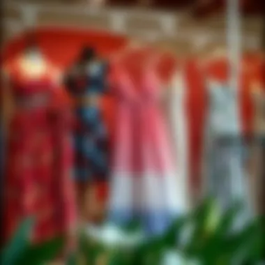 Variety of sundresses on display showcasing different styles