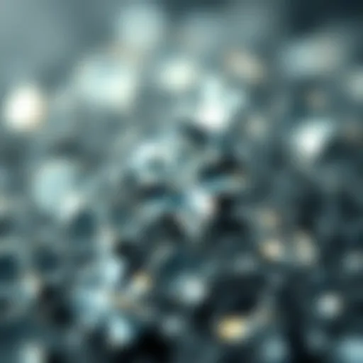 A close-up of sparkling gemstones showcasing their brilliance and clarity