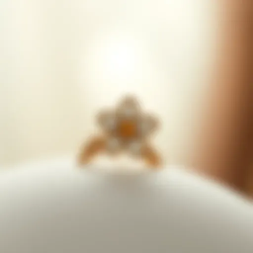 Elegant small flower nose stud displayed on a delicate surface