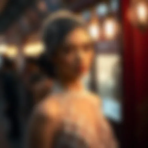 Intricate netted dress design showcasing craftsmanship