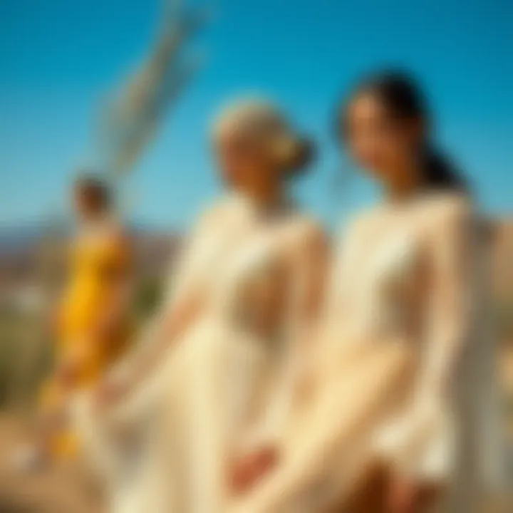 Sustainable materials used in netted dress production