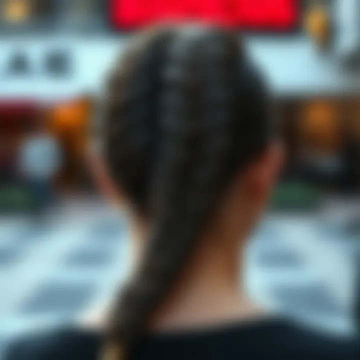 Intricate Braiding Patterns Elegant braid showcasing intricate patterns