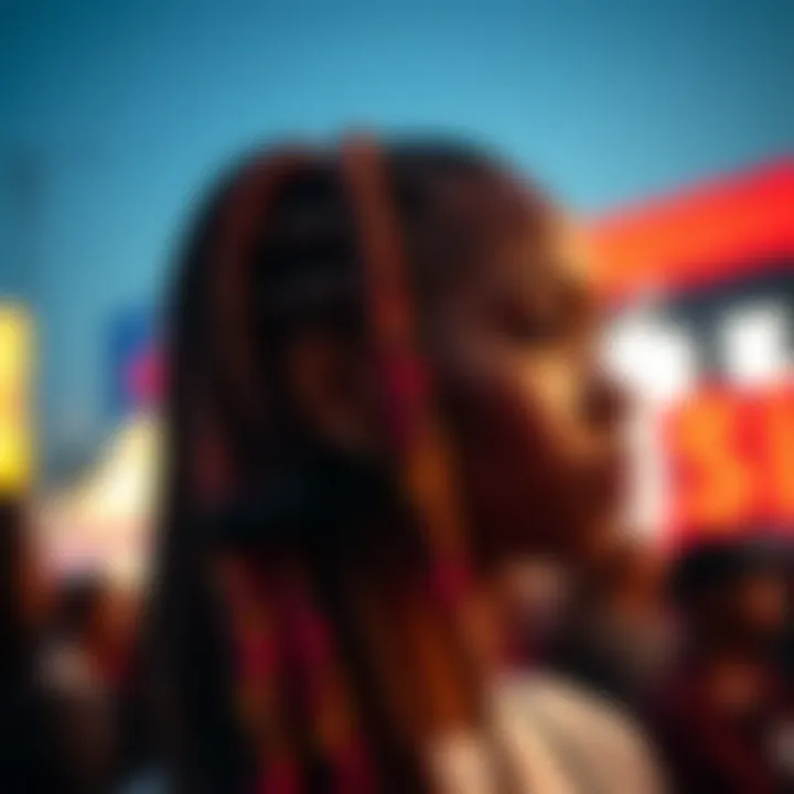 Vibrant Braided Styles Vibrant colors in braided styles