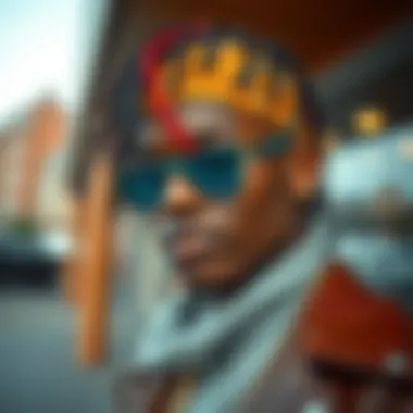 Modern Fashion Statement with Cornrow Caps Fashion-forward individual wearing a cornrow cap in a modern setting