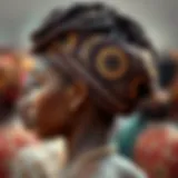 Intricate design of a cornrow cap showcasing traditional patterns