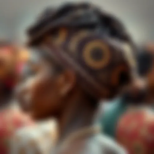 Intricate design of a cornrow cap showcasing traditional patterns