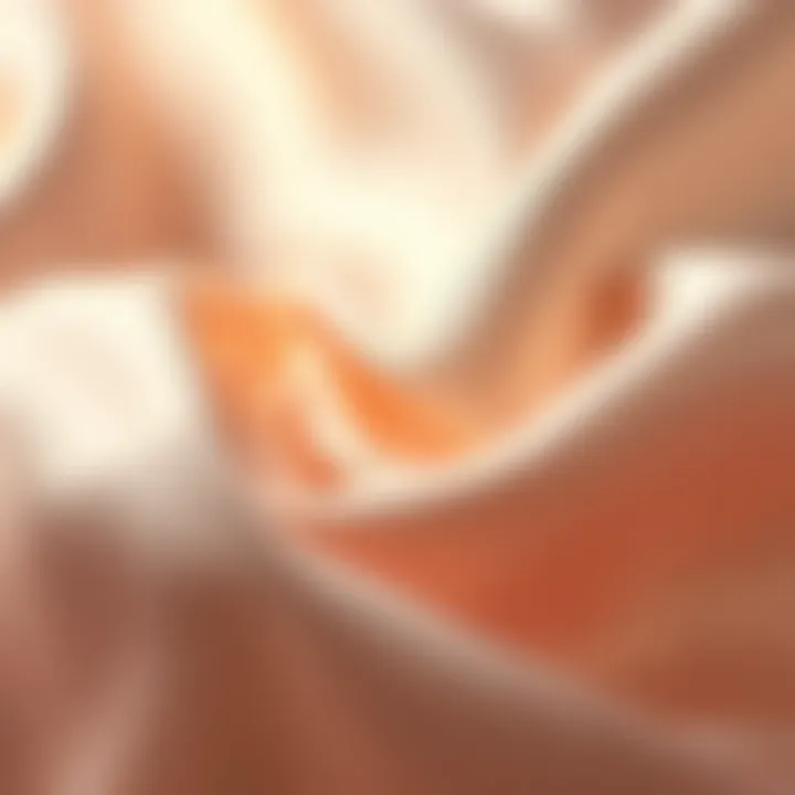 Textural Beauty of Satin Fabric Close-up of the intricate fabric texture of satin