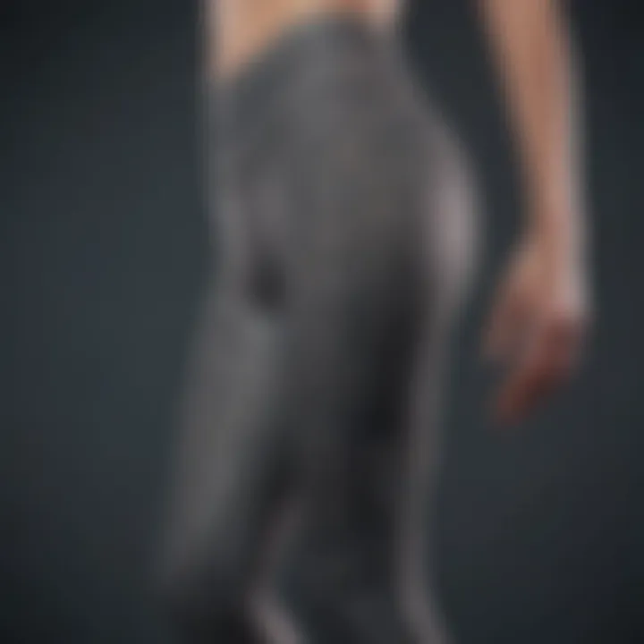 Close-up of innovative fabric used in studio leggings