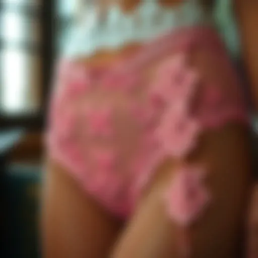 Elegant lace detailing on shapewear