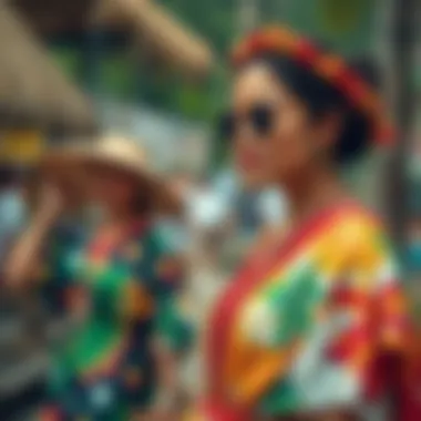 Tropical attire showcasing cultural heritage