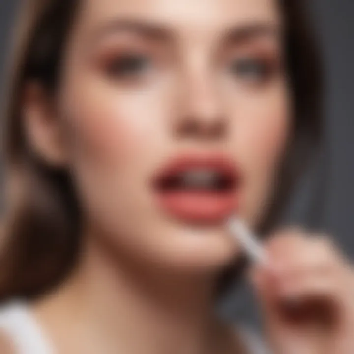 An infographic illustrating the benefits of silicone in lip exfoliation.