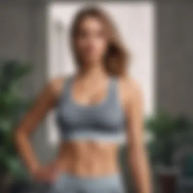 Fashionable athleisure outfit featuring polo sports bra