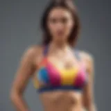 Stylish polo sports bra set in vibrant colors