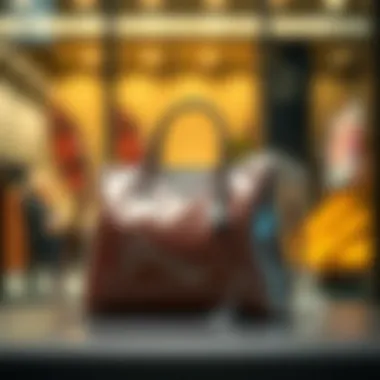 Elegant Protection: The Clear Dust Cover A stylish clear purse dust cover elegantly draped over a designer handbag.