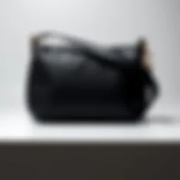 Elegant underarm shoulder bag displayed against a minimalist backdrop