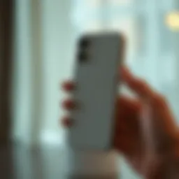 Minimalist design showcasing a plain iPhone case