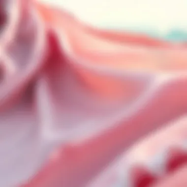 Close-up of a beach shawl made from lightweight, breathable fabric