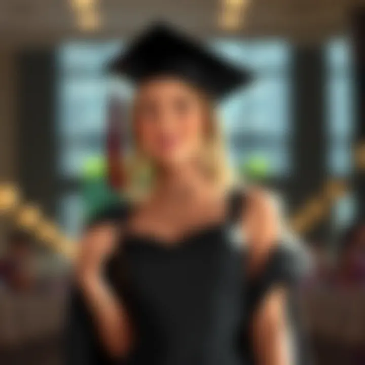 Confidence in Graduation Fashion A confident graduate showcasing their dress style