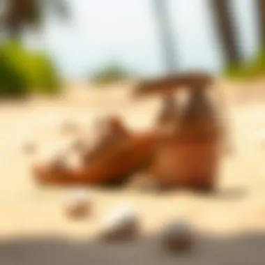 Sustainable materials used in the design of strappy sandals