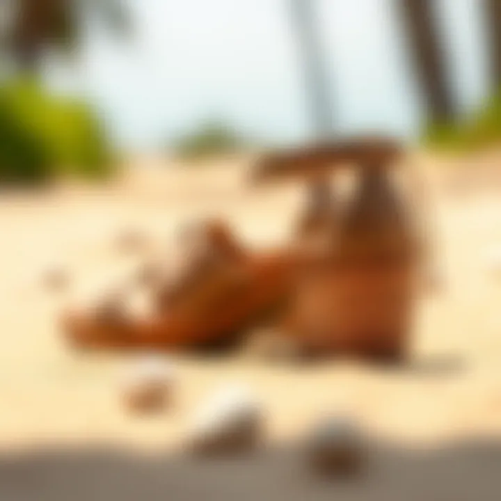 Sustainable materials used in the design of strappy sandals