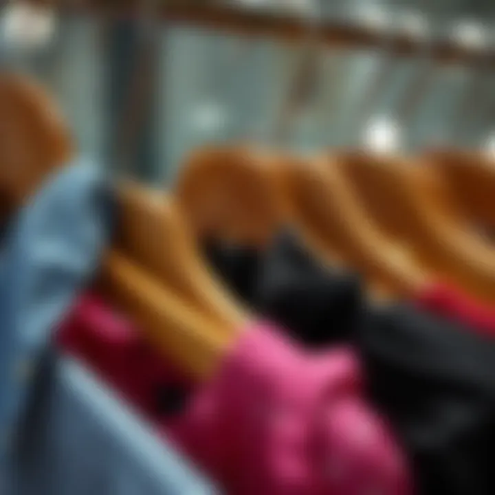 Various types of clips on clothes hangers