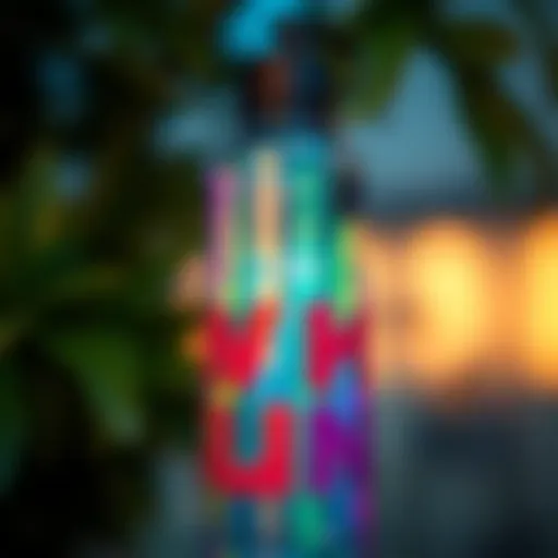 Vibrant Customization with Vinyl Stickers Custom vinyl letter stickers on a colorful water bottle