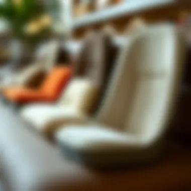 Different types of cushion inserts displayed