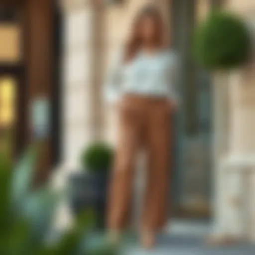 Chic Styling of Wide Leg Slacks Elegant plus size wide leg slacks styled with a chic blouse