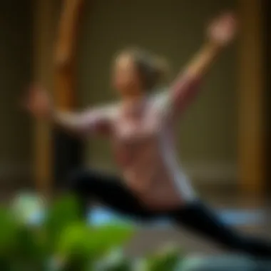 Dynamic movement in a yoga practice with a focus on jacket performance